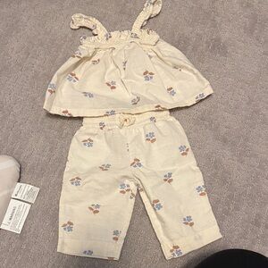 Carter's Cream and Blue Floral Set for Kids